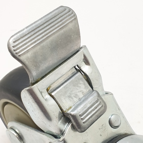 KAMPER ล้อ TPR เกลียวหมุน  มีเบรค 3นิ้ว (77มม) รุ่น 4207-77B