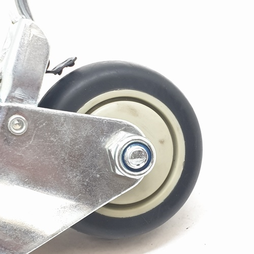 KAMPER ล้อ TPR เกลียวหมุน  มีเบรค 3นิ้ว (77มม) รุ่น 4207-77B