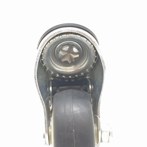 KAMPER ล้อ TPR เกลียวหมุน  มีเบรค 3นิ้ว (77มม) รุ่น 4207-77B