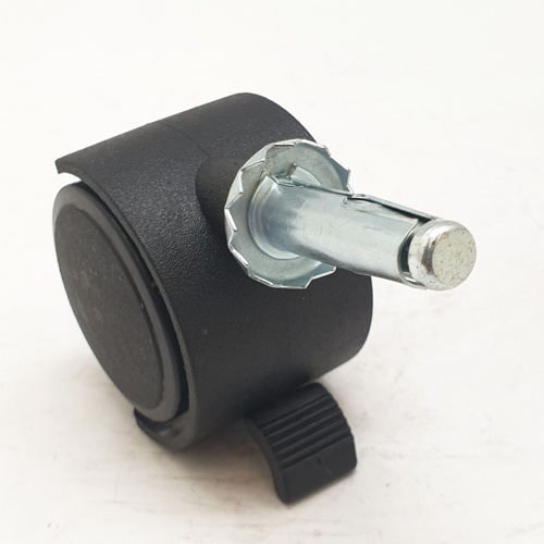 KAMPER ล้อแกนเดือย Black Nylon มีเบรค 40มม (1.5นิ้ว) รุ่น TWSB-40
