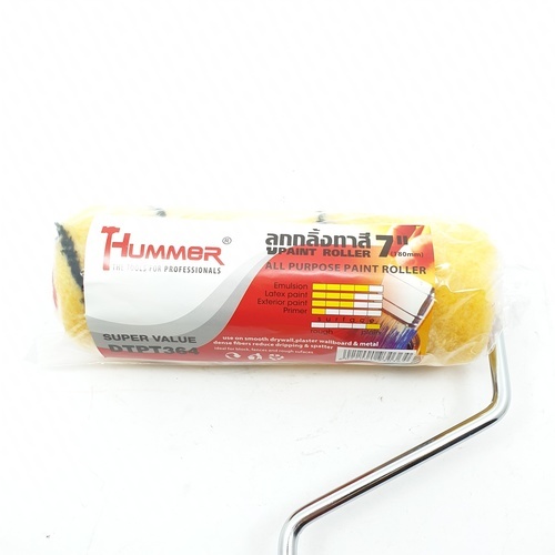 HUMMER ลูกกลิ้งทาสี พร้อมด้าม(G-014) รุ่น DTPT364 สีเหลือง-ดำ 7นิ้ว