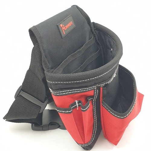 HUMMER กระเป๋าเครื่องมือช่างคาดเอว พร้อมเข็มขัด รุ่น JR-CB07 สีแดง-ดำ