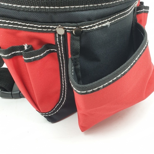 HUMMER กระเป๋าเครื่องมือช่างคาดเอว พร้อมเข็มขัด รุ่น JR-CB07 สีแดง-ดำ