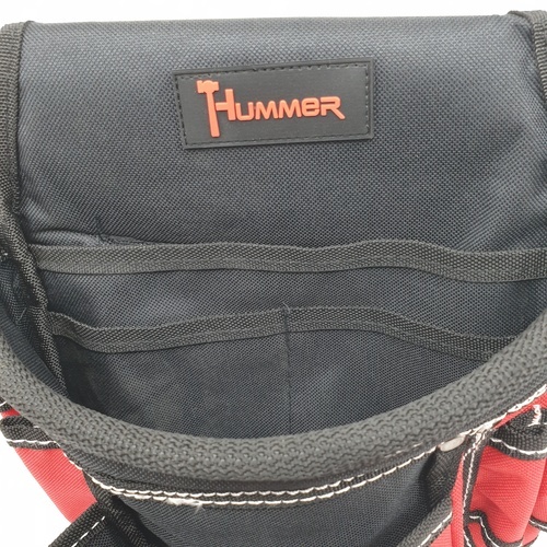 HUMMER กระเป๋าเครื่องมือช่างคาดเอว พร้อมเข็มขัด รุ่น JR-CB07 สีแดง-ดำ