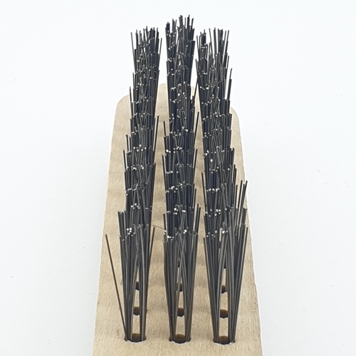 แปรงลวดเหล็กสีดำ 3แถว(อย่างดี)