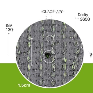 Tree’O หญ้าเทียม ขนหญ้ายาว 15มม. 2m x 5m รุ่นBellinCrownVI สีเขียวอ่อน