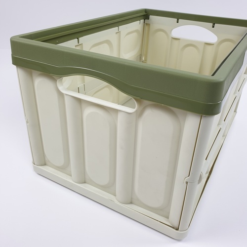 GOME กล่องเก็บของพับเก็บได้ พร้อมฝาปิด 30ลิตร  ขนาด 30×43×23 ซม. รุ่น TZ02 สีเขียวอ่อน
