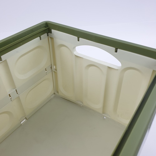 GOME กล่องเก็บของพับเก็บได้ พร้อมฝาปิด 30ลิตร  ขนาด 30×43×23 ซม. รุ่น TZ02 สีเขียวอ่อน