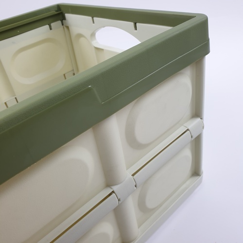GOME กล่องเก็บของพับเก็บได้ พร้อมฝาปิด 30ลิตร  ขนาด 30×43×23 ซม. รุ่น TZ02 สีเขียวอ่อน