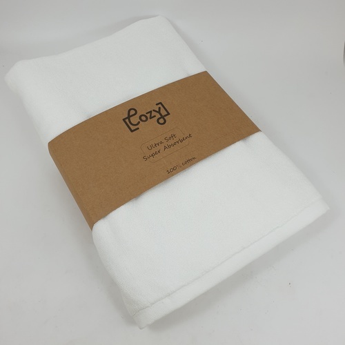 COZY ผ้าขนหนู Hotel รุ่น LL02 ขนาด 75×150 ซม.  สีขาว