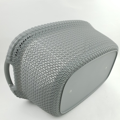 SAKU ตะกร้าผ้าพลาสติกมีหู 37ลิตร ขนาด 58x40x27.5ซม. รุ่น TG51159 สีเทา