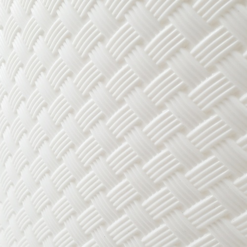 ICLEAN ถังขยะเหยียบทรงกลมลายสาน 13 ลิตร ขนาด 29.5x28.5x32.2ซม. รุ่น TG51840 สีขาว