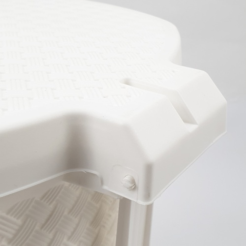 ICLEAN ถังขยะเหยียบทรงกลมลายสาน 13 ลิตร ขนาด 29.5x28.5x32.2ซม. รุ่น TG51840 สีขาว