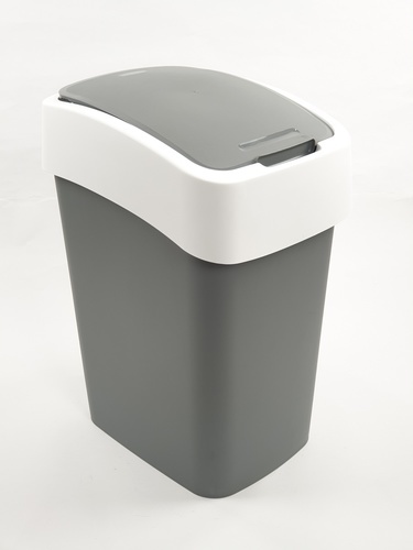 ICLEAN ถังขยะฝากดทรงเหลี่ยม 23 ลิตร ขนาด 33x25x44.7ซม. รุ่น TG59701 สีเทา