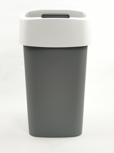 ICLEAN ถังขยะฝากดทรงเหลี่ยม 23 ลิตร ขนาด 33x25x44.7ซม. รุ่น TG59701 สีเทา