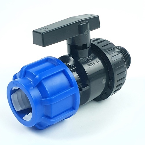 Tree’O วาล์วพร้อมข้อต่อแรงดันเกลียวนอก PN8 32x1