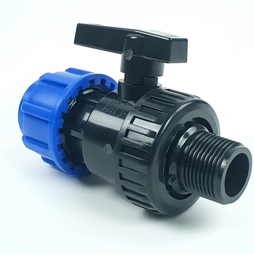 Tree’O วาล์วพร้อมข้อต่อแรงดันเกลียวนอก PN8 32x1