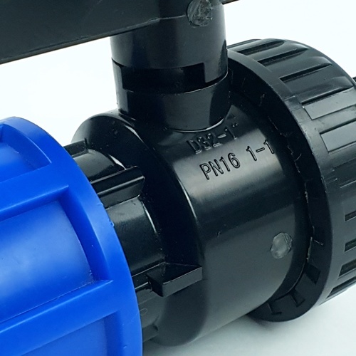 Tree’O วาล์วพร้อมข้อต่อแรงดันเกลียวนอก PN8 32x1