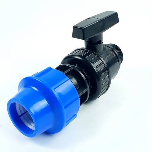 Tree’O วาล์วพร้อมข้อต่อแรงดันเกลียวนอก PN8 63x2