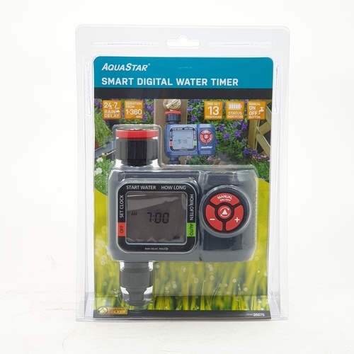 Aquarstar เครื่องตั้งเวลารดน้ำระบบดิจิตอล 1ทาง รุ่น 25575