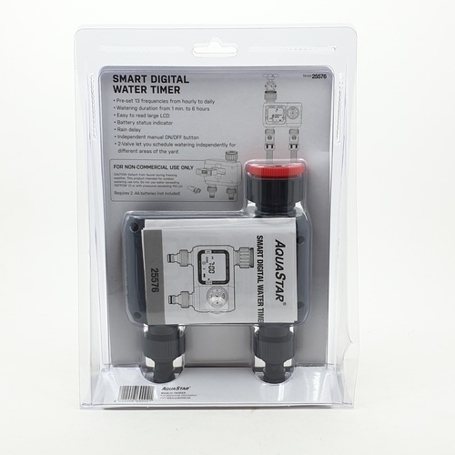 Aquarstar เครื่องตั้งเวลารดน้ำระบบดิจิตอล 2ทาง รุ่น 25576