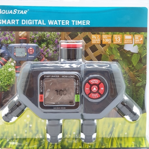 Aquarstar เครื่องตั้งเวลารดน้ำระบบดิจิตอล 4ทาง รุ่น 25577