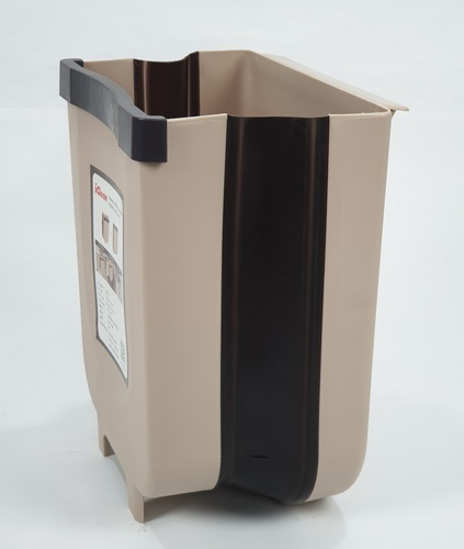 ICLEAN ถังขยะแขวนพับเก็บได้ 9 ลิตร รุ่น 5068-BR สีน้ำตาล