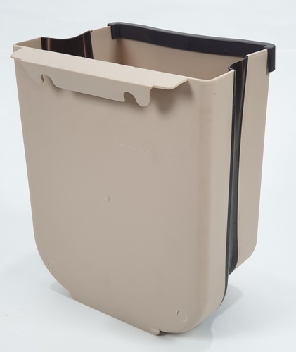 ICLEAN ถังขยะแขวนพับเก็บได้ 9 ลิตร รุ่น 5068-BR สีน้ำตาล