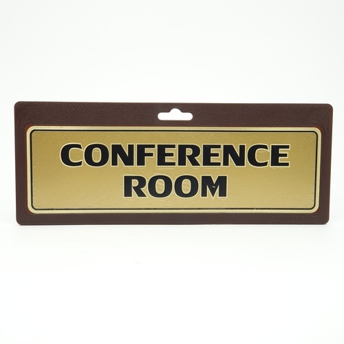 ป้ายอลูฯ SGB9101-76(CONFERENCE สีทอง ขนาด 7.5x25 ซม.)