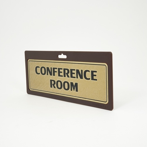 ป้ายอลูฯ SGB9101-76(CONFERENCE สีทอง ขนาด 7.5x25 ซม.)