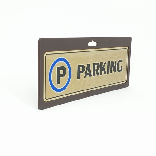 ป้ายอลูฯ SGB9101-77(PARKING สีทอง ขนาด 7.5x25 ซม.)