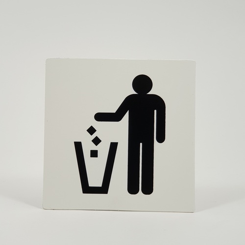 ป้ายPP SGB1101-15 ที่ทิ้งขยะ ขนาด 10x10 ซม.