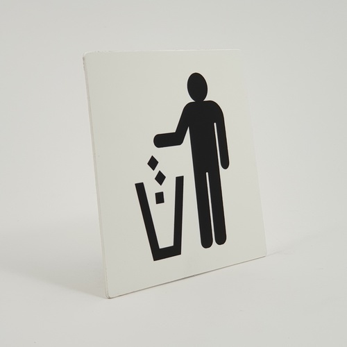 ป้ายPP SGB1101-15 ที่ทิ้งขยะ ขนาด 10x10 ซม.