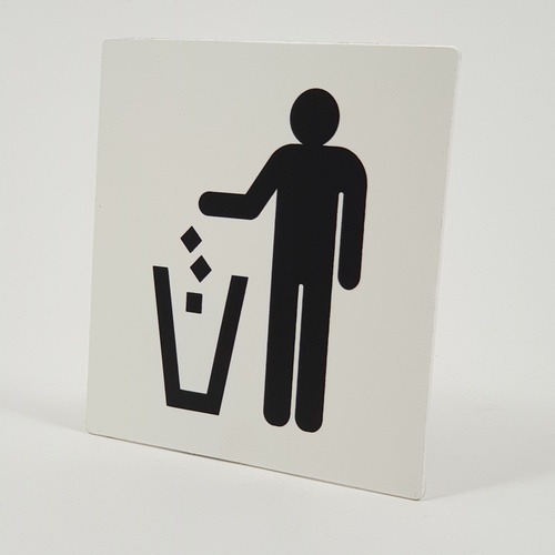 ป้ายPP SGB1101-15 ที่ทิ้งขยะ ขนาด 10x10 ซม.