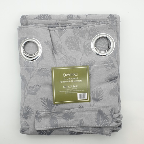 Davinci ผ้าม่านประตู ขนาด 145x240ซม.  A72187CC สีเทา