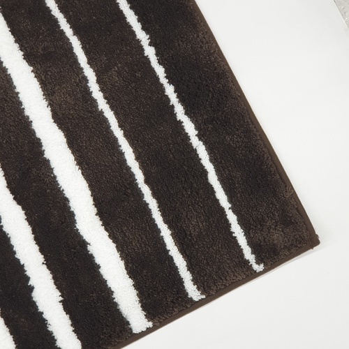 พรมเช็ดเท้า 50×80×1.5 ซม. รุ่น DK06 สีน้ำตาล-ขาว