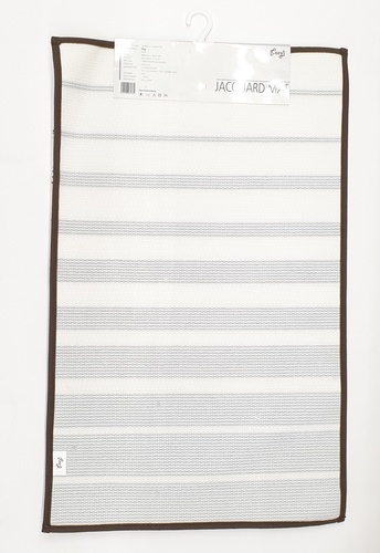 พรมเช็ดเท้า 50×80×1.5 ซม. รุ่น DK06 สีน้ำตาล-ขาว