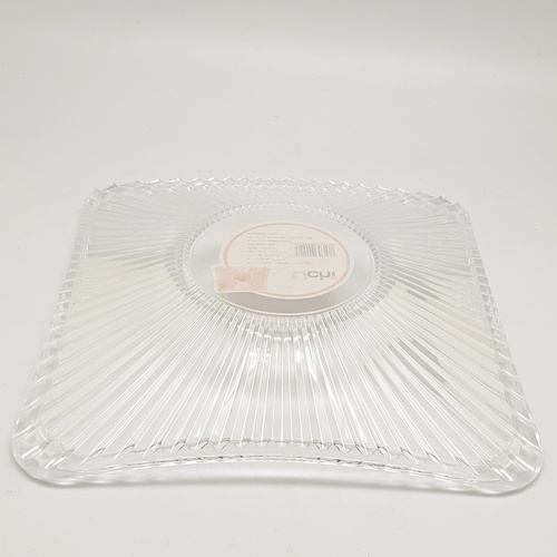 UCHI ถาดอะคริลิค 20X20X3.2 CM. ZYH026 สีใส