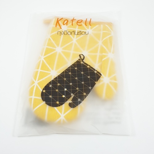 KATELL ถุงมือกันร้อน XFX057 ลายกราฟฟิค สีเหลือง