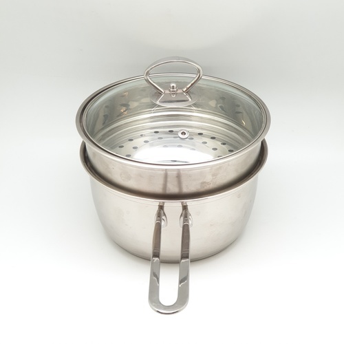 SANE หม้อด้ามสเตนเลสพร้อมซึ้งนึ่ง 16 ซม. PQS-D16