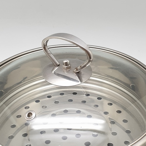 SANE หม้อด้ามสเตนเลสพร้อมซึ้งนึ่ง 16 ซม. PQS-D16