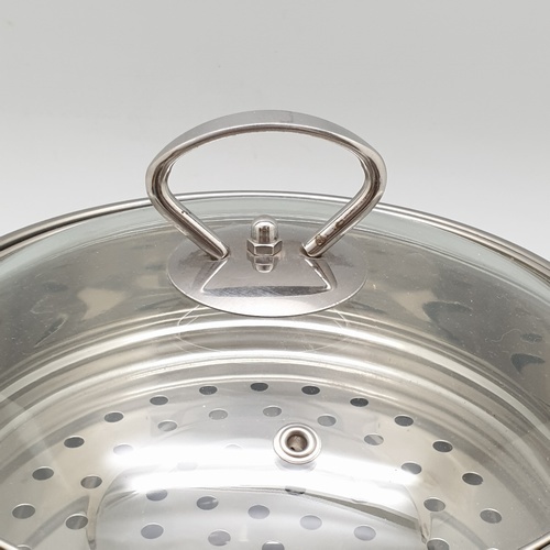 SANE หม้อด้ามสเตนเลสพร้อมซึ้งนึ่ง 16 ซม. PQS-D16