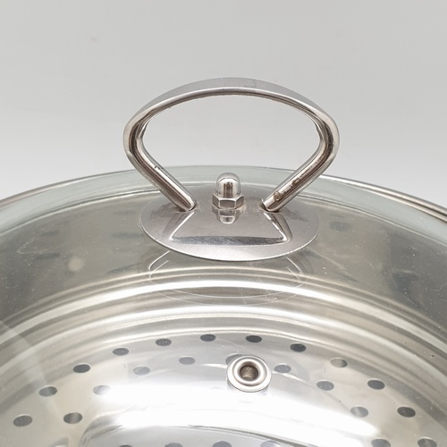 SANE หม้อด้ามสเตนเลสพร้อมซึ้งนึ่ง 16 ซม. PQS-D16