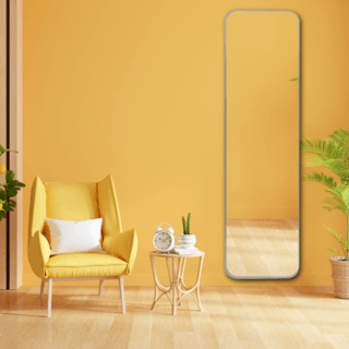 Nice กระจกมีกรอบอะลูมิเนียมทรงเหลี่ยม รุ่น อาเมเรีย-ซิลเวอร์ ขนาด 30x120 ซม. สีเงิน 