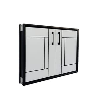 CLOSE  บานซิงค์คู่ UPVC LABARIS ขนาด  84x64 ซม. สีเทา