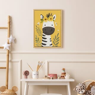 COZY ภาพพิมพ์แคนวาสพร้อมกรอบรูป รุ่น Dream-04 ขนาด 30x40 ซม. รูปม้าลาย