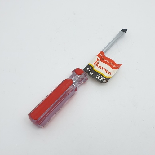 HUMMER ไขควงปากแบนหัวแม่เหล็ก รุ่น WT-601-6X100 ขนาด 6x100มม.