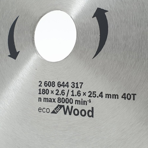 BOSCH ใบเลื่อยวงเดือน Eco ตัดไม้ 7 1/4  40T