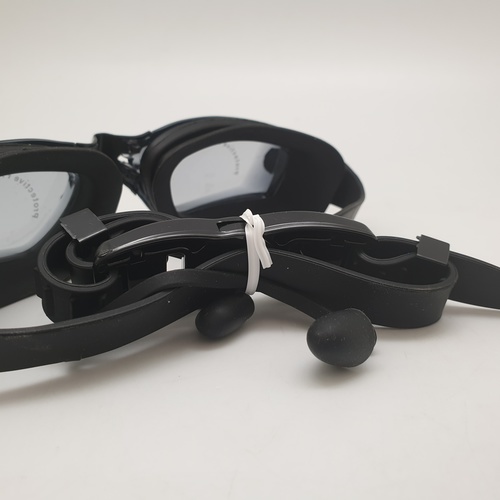 USUPSO แว่นตาสำหรับว่ายน้ำผู้ใหญ่ สีดำ (#H)