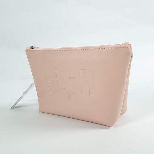 USUPSO กระเป๋าเครื่องสำอางทรง 3 เหลี่ยม-ชมพู (#BF9)